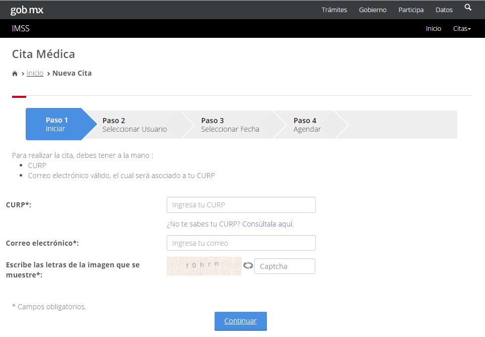 como sacar citas por internet imss