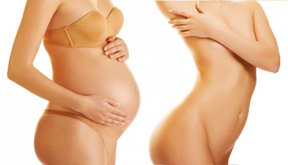 Cuerpo de mujer antes y despues de un embarazo