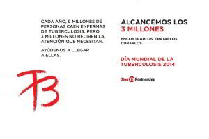 Banner con el texto del Día Mundial de la Tuberculosis 2014