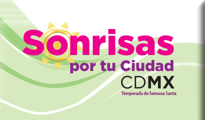 Logotipo con texto sonrisas por tu ciudad CDMX