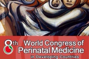 Cártel con el texto 8° Congreso Mundial de Medicina Perinatal en Países de Desarrollose realizará del 3 al 6 de septiembre en Cancún, Quintana Roo
