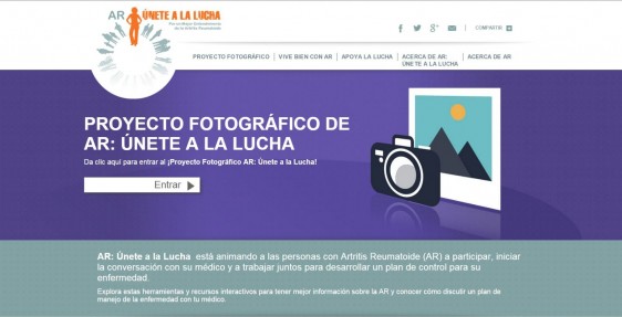 Captura de la pantalla del sitio AR: Únete a la lucha http://www.arunetealalucha.com/