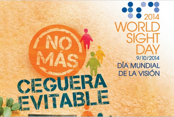 Cartpel de con el texto del Día Mundial de la Visión, 9 de octubre de 2014