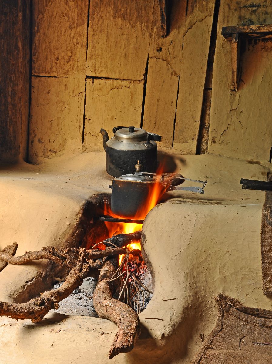 Cocina con leña