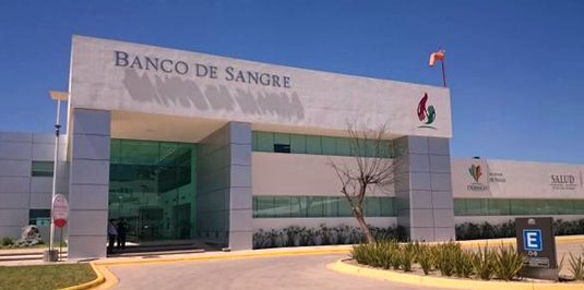 Fachada del Banco de Sangre para los Servicios Salud del Estado de Durango