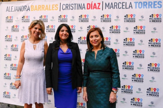 Alejandra Barrales Magdaleno, Cristina Díaz Salazar y Marcela Torres Peimbert