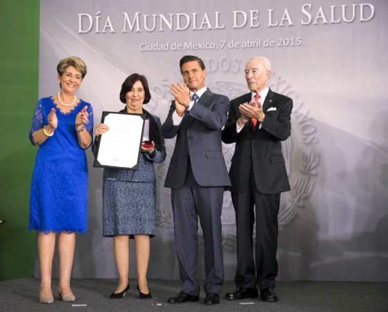Mercedes Jian,Teresita Corona Vázquez, Enrique Peña Nieto y