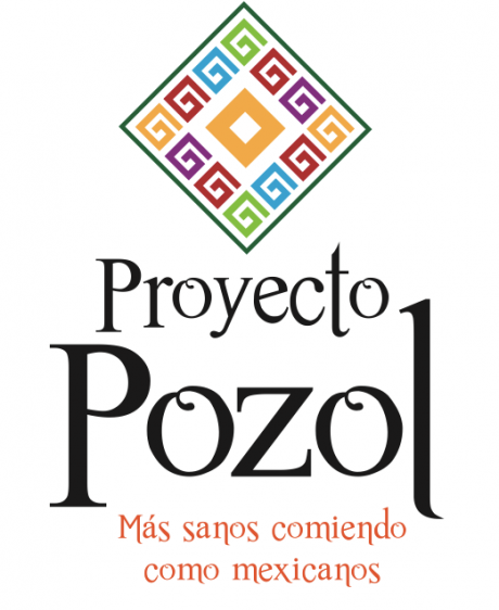 Logotipo y texto Proyecto Pozol: Más sanos comiendo como mexicanos