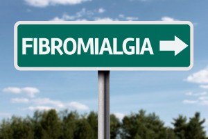 Letrero de camnio con la palabra "Fibromialgia"