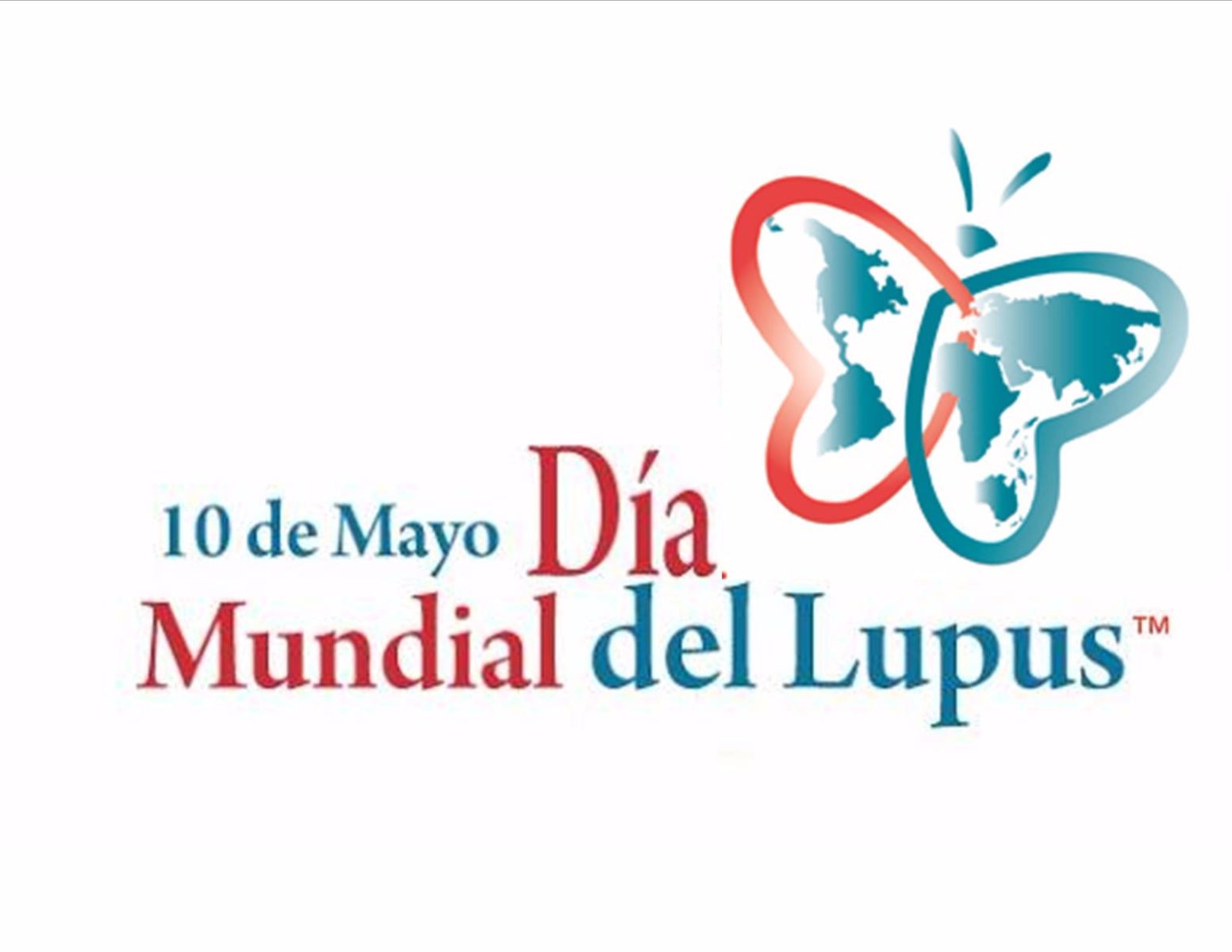 Logotipo con mariposa y el texto "Día Mundial del Lupus"