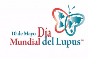 Logotipo con mariposa y el texto "Día Mundial del Lupus"