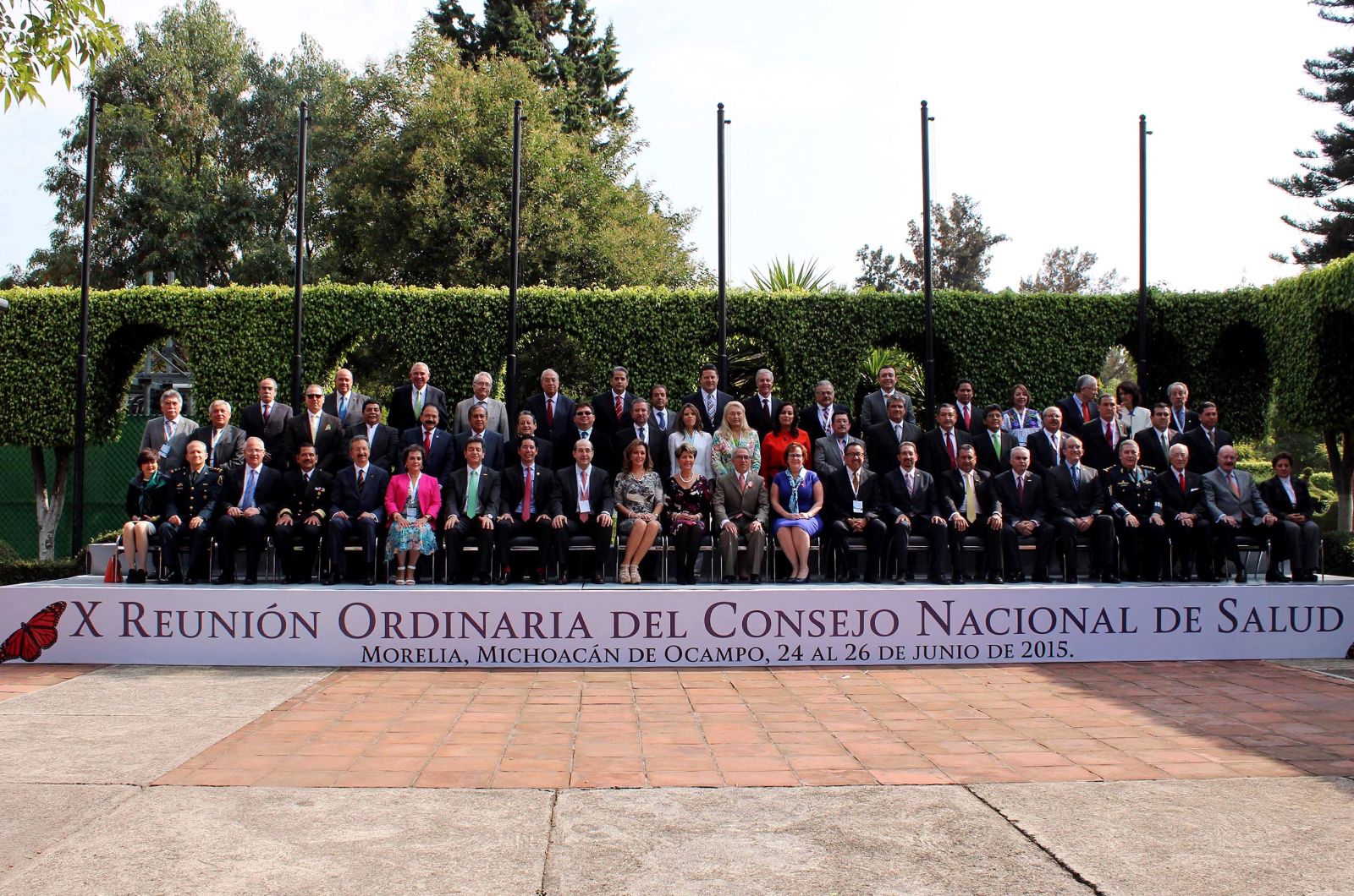 Fotografía de funcionarios asistentes a la X Reunión Ordinaria del Consejo Nacional de Salud