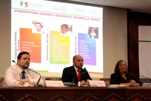 De izquierda a derecha César Iván Baqueiro Hernández, Antonio Rizzoli Córdova y Elizabeth Halley Castillo