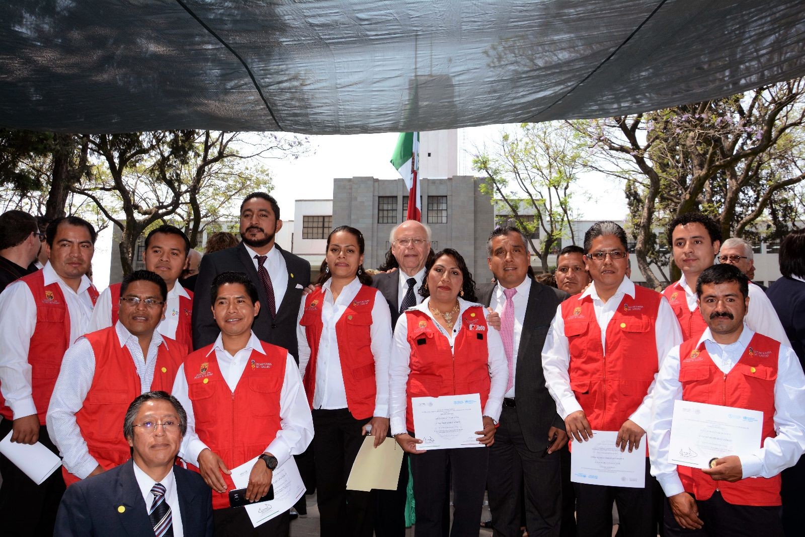 Durante la ceremonia se hizo entrega de 20 reconocimientos a brigadistas integrantes de los Programa Oncocercosis y Tracoma de Chiapas y Oaxaca.