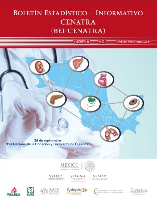 El Boletín Estadístico Informativo del CENATRA (BEI-CENATRA), periodo enero-junio de 2017, incluye el estado de los avances en donación, procuración y trasplantes de órganos y tejidos a mitad del año 2017, posibilita la comparativa con el mismo periodo del año anterior y la identificación de oportunidades de mejora.