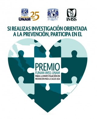 Convocan al “Premio FUNAM-IMSS-UNAM a la Investigación en Prevención para la Salud 2018”