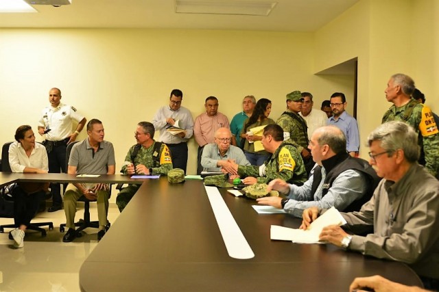 El Secretario de Salud participó en la reunión de Protección Civil que se realizó en Ahome, Sinaloa
