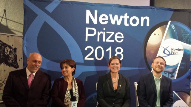 El proyecto dedicado a la eficiencia del uso del agua del frijo y la fijación de nitrógeno de frijol bajo sequía utilizando germoplasma mesoamericano no transgénico fue el ganador del Newton Prize 2018.