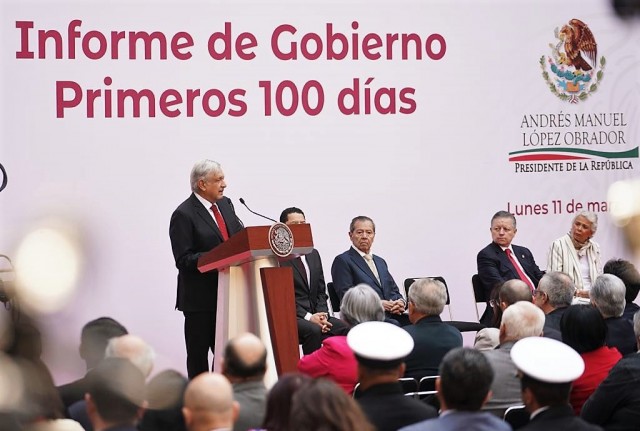 Mensaje del presidente Andrés Manuel López Obrador con motivo de los primeros 100 días de gobierno.