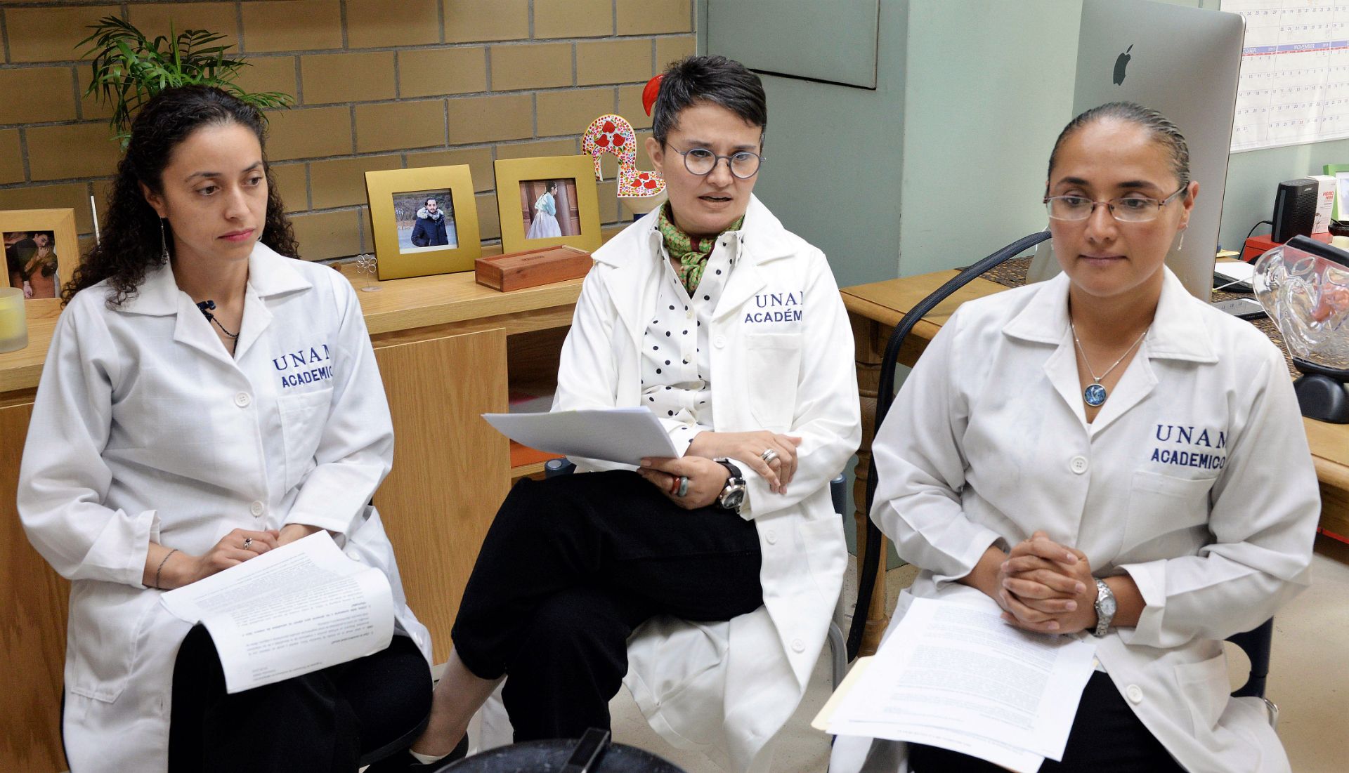 Angélica Arce Cedeño, Amelia Díaz Olavarrieta y Mónica Aburto Arciniega.