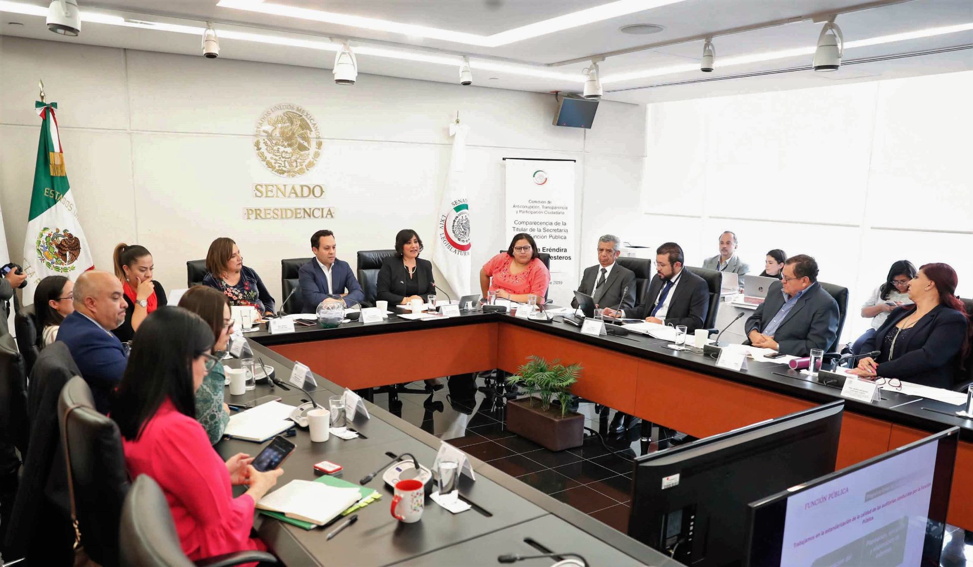 Comparecencia de la secretaria de la Función Pública, Irma Eréndira Sandoval Ballesteros ante la Comisión de Anticorrupción, Transparencia y Participación Ciudadana