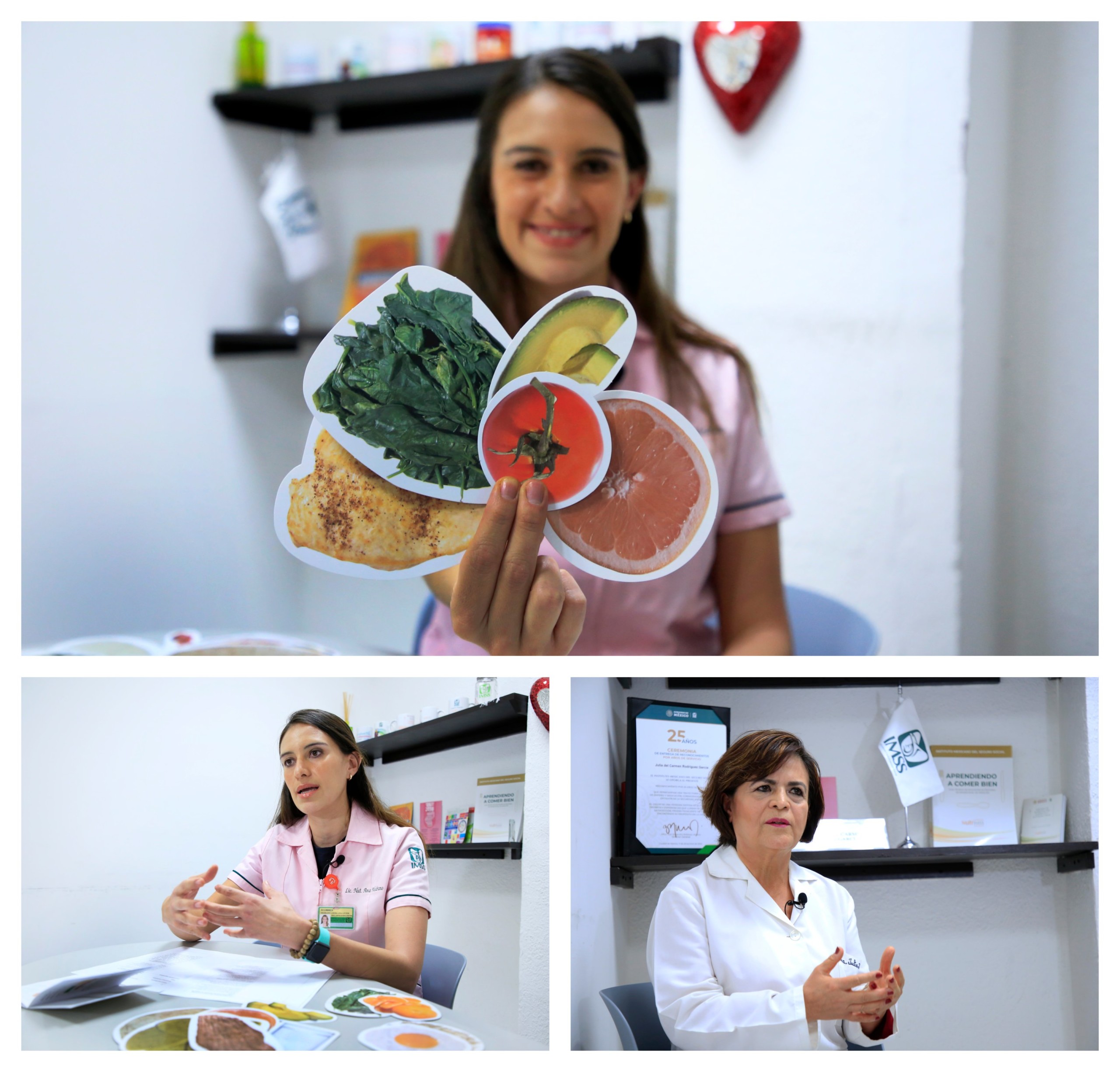 collage de fotografias de las nutrición