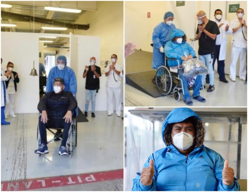 Egresan del Hospital de Expansión Autódromo Hermanos Rodríguez cinco pacientes que superaron el COVID-19