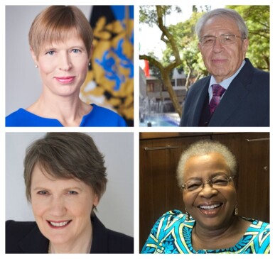 Kersti Kaljulaid, Helen Clark, Jorge Alcocer Varela y Graca Machel