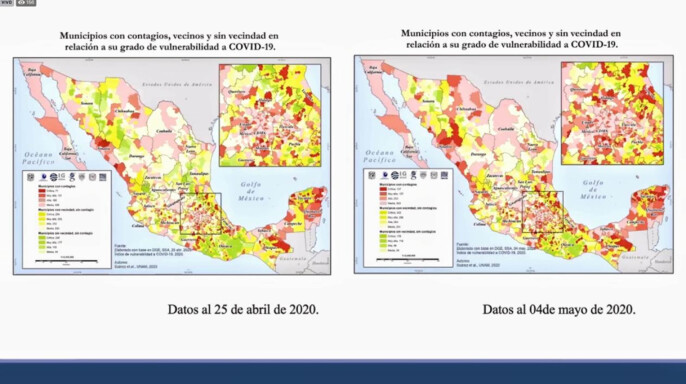 mapas de municipios más propensos a tener complicaciones por la crisis sanitaria