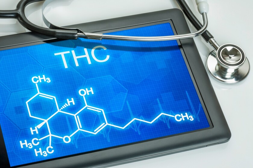 Tablet con la formula de THC
