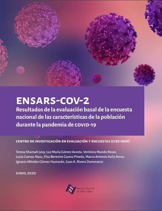 Portada ENSARS-COV-2 Resultados de la evaluación basal de la encuesta nacional de las características de la población durante la pandemia de COVID-19.