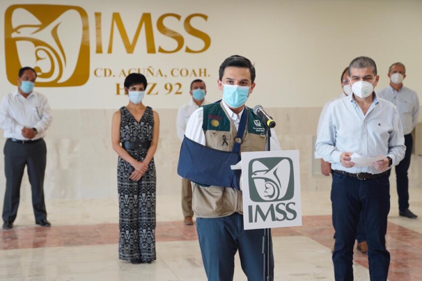 Presentación del IMSS y Gobierno de Coahuila para poner en marcha área COVID del  Hospital General de Zona No. 92 en Ciudad Acuña 