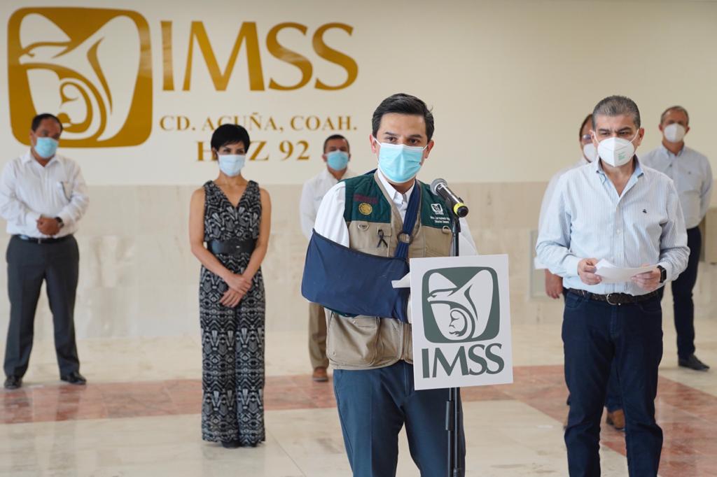 Presentación del IMSS y Gobierno de Coahuila para poner en marcha área COVID del Hospital General de Zona No. 92 en Ciudad Acuña