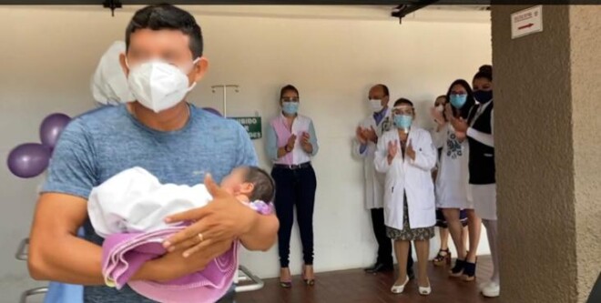 Recién nacida supera COVID-19 en el HGR No. 1 del IMSS en Yucatán