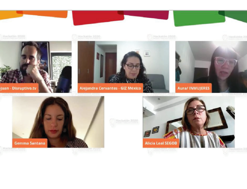 videoconfereencia 10 iniciativas ganadoras del “Hackatón 2020: mujeres y niñas post COVID-19”