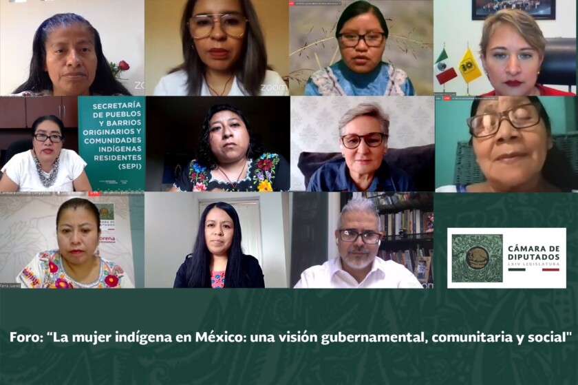 foro “La mujer indígena en México: una visión gubernamental, comunitaria y social"