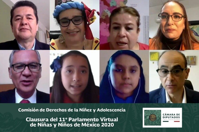 Cñausura del Onceavo Parlamento Virtual de Niñas y Niños