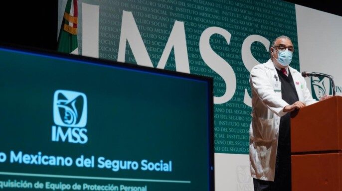 conferencia de prensa del IMSS