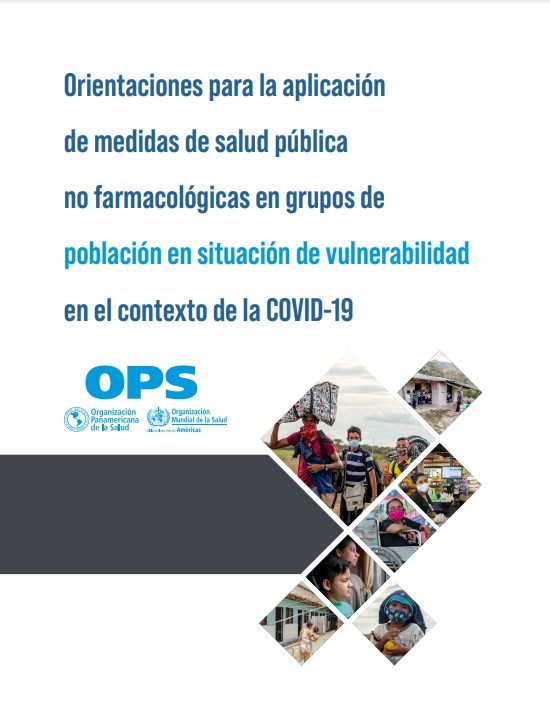 Portada Orientaciones para la aplicación de medidas de salud pública no farmacológicas en grupos de población en situación de vulnerabilidad en el contexto de la COVID-19