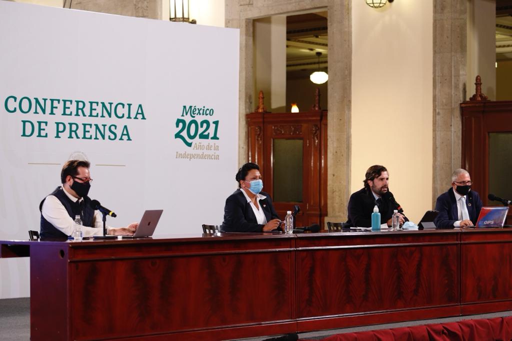 conferencia de prensa acerca del informe diario sobre COVID-19, en Palacio Nacional