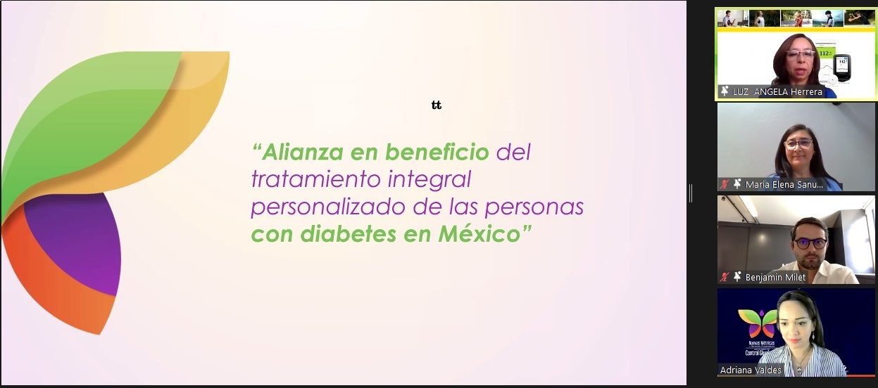 Conferencia de prensa virtual para dar a conocer Alianza en beneficio del tratamiento integral personalizado de las personas con diabetes en México