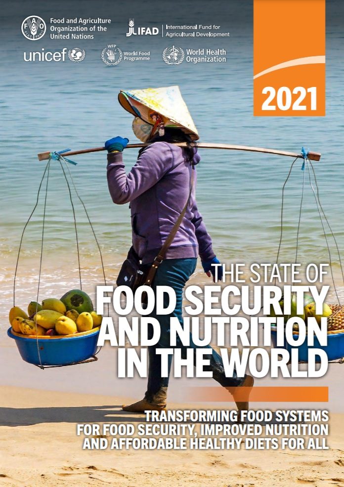 Portada he State of Food Security and Nutrition in the World 2021.