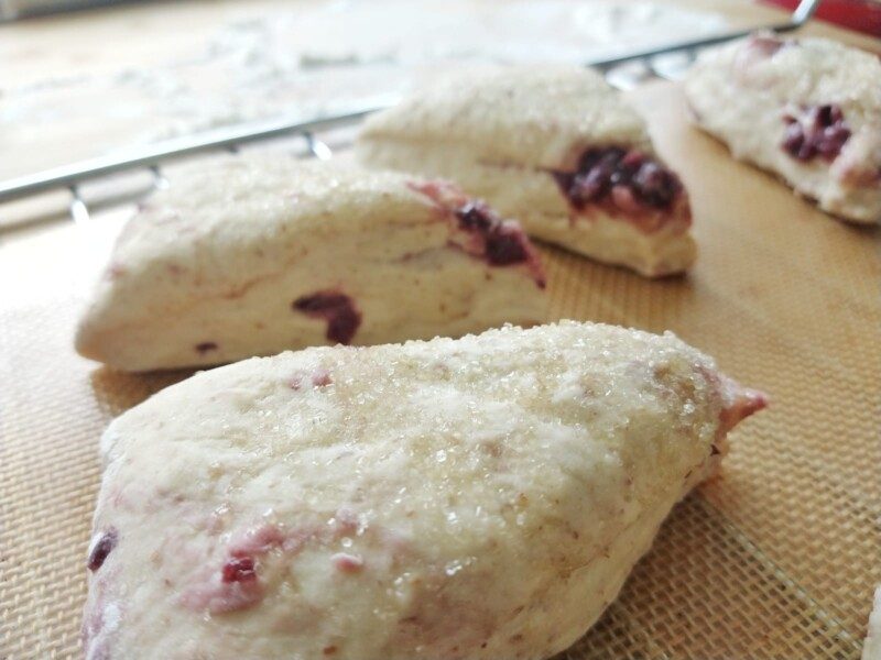 scones de cereza