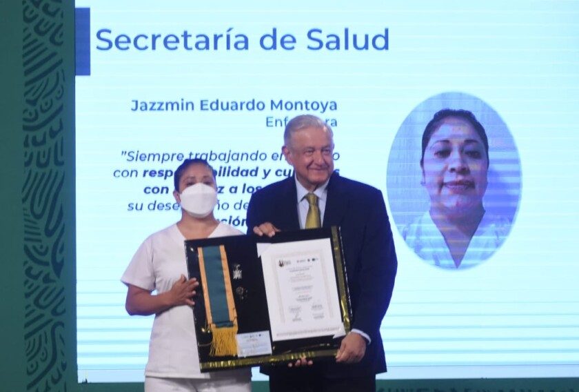 Jazzmin Eduardo Montoya, de la Secretaría de Salud