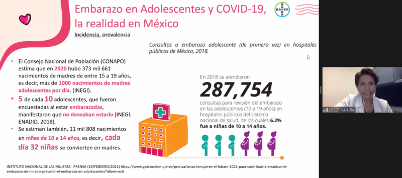 Datos de embarazos adolescentes y COVID-19 en México