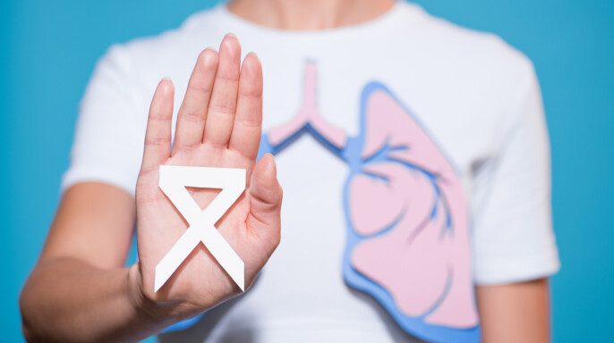 símbolo del cáncer de pulmón