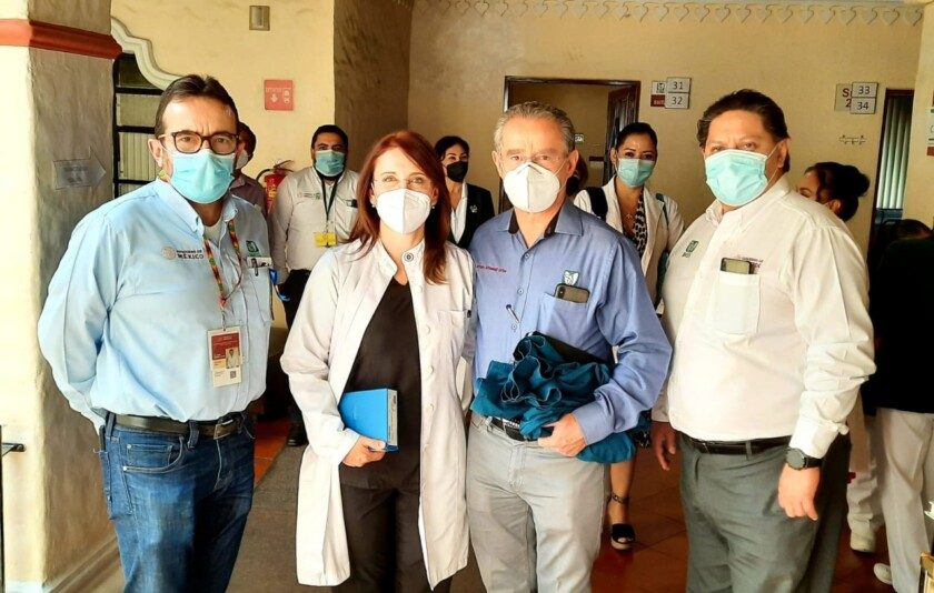 Funcionarios realizando recorrido por el Hospital “Roberto Auguli Ruíz Rosas