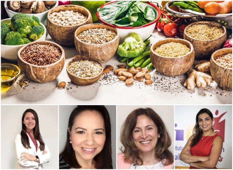 Rebeca Leyva Rico, Tania Aguilar López, Ma. Inés Somoza, especialista en Nutrición Clínica y Elisa Gómez