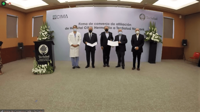 Firma de convenio de afiliación de Hospital CIMA Hermosillo a TecSalud Network