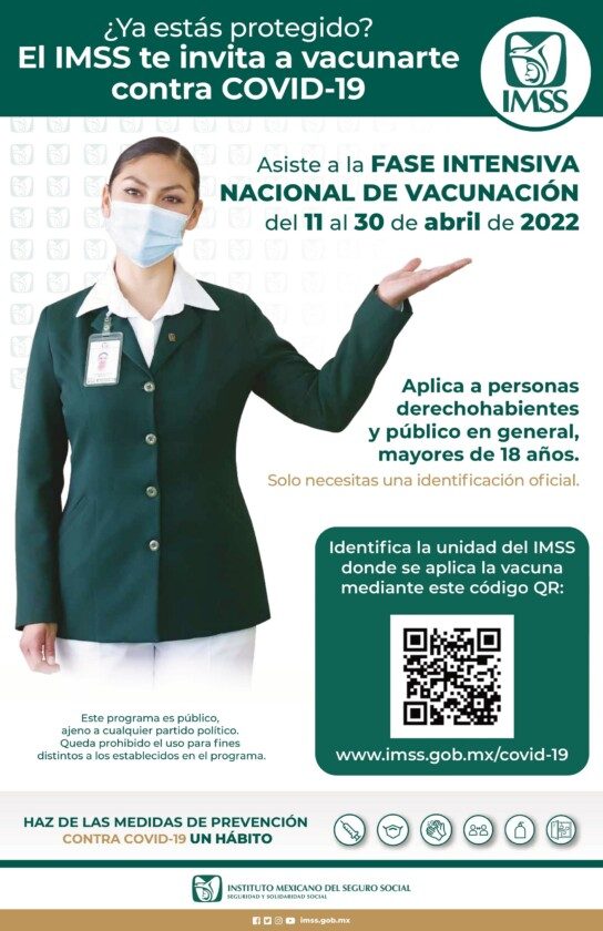 Publicidad de vacunación del IMSS